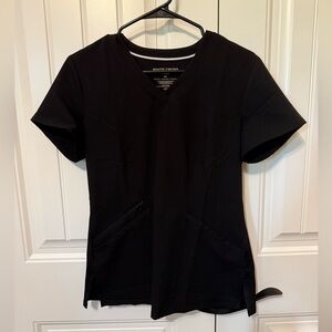 White Cross Women's Black Short Sleeve Top